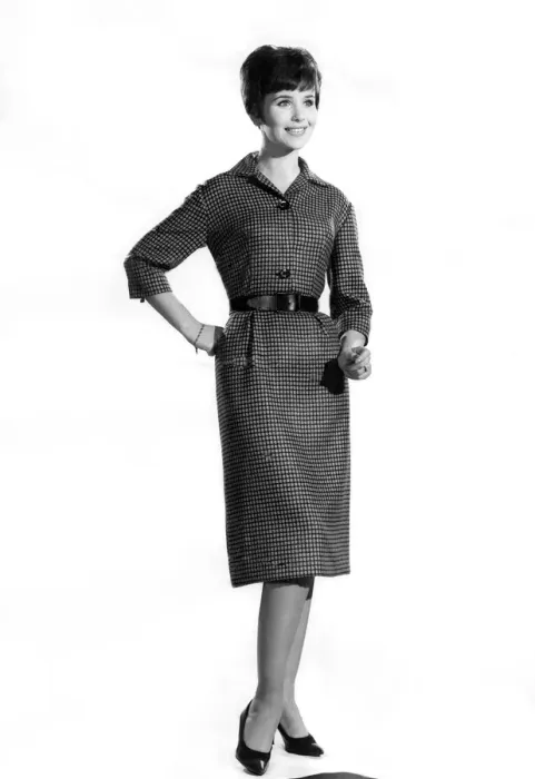 Framed Print : Reveille Fashion. Mannequin wearing a belted mid sleeve dress. January 1961 P006881 Framed Print : Reveille Fashion. Mannequin wearing a belted mid sleeve dress. January 1961 P006881