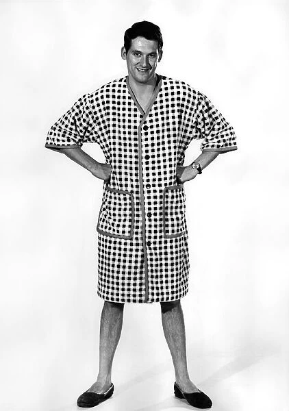 Reveille Fashions 1963: Michael Lister modelling the latest in mens night attire