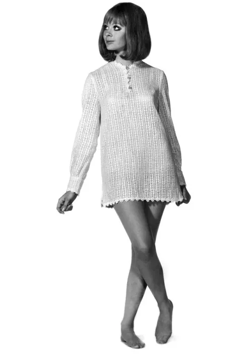 Framed Print : Reveille Fashions: Penny Dennis weaing a mini dress. November 1969 P008483