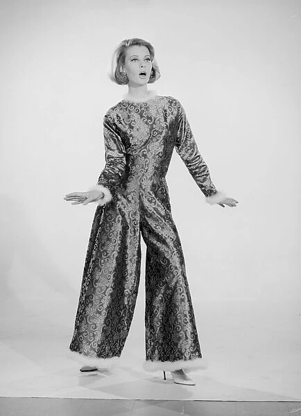 Reveille Model Dawn Chapman modelling Pyjama Suit. Circa May 1963
