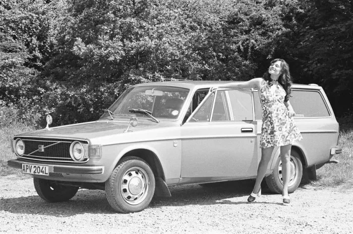 Framed Print : Reveille model seen here posing with a Volvo estate car first prize in a Reveille car Framed Print : Reveille model seen here posing with a Volvo estate car first prize in a Reveille car
