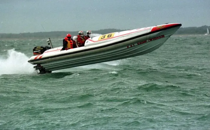 Framed Print : The RHIB speed boat used by Charington. Smugglers in court