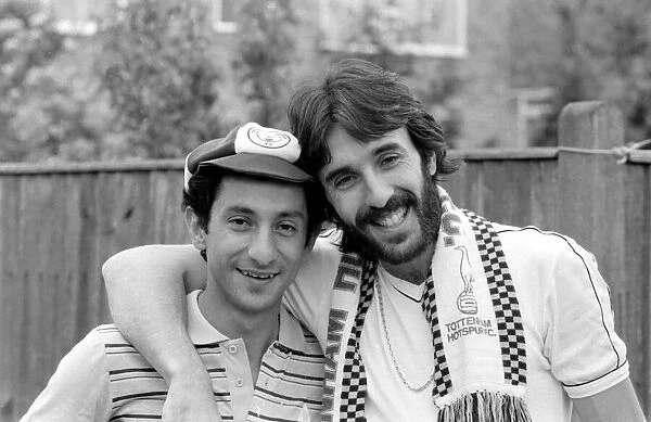 Ricardo Villa and Ossie Ardiles the day after winning the FA Cup. 15th May 1981