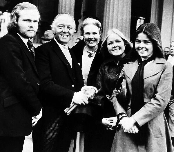 Richard Attenborough actor director and producer at Buckingham Palace receiving his