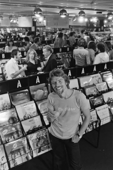Framed Print : Richard Branson, 28 year old mastermind behind Virgin Music company