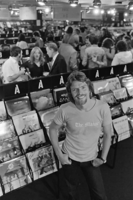 Framed Print : Richard Branson, 28 year old mastermind behind Virgin Music company Framed Print : Richard Branson, 28 year old mastermind behind Virgin Music company