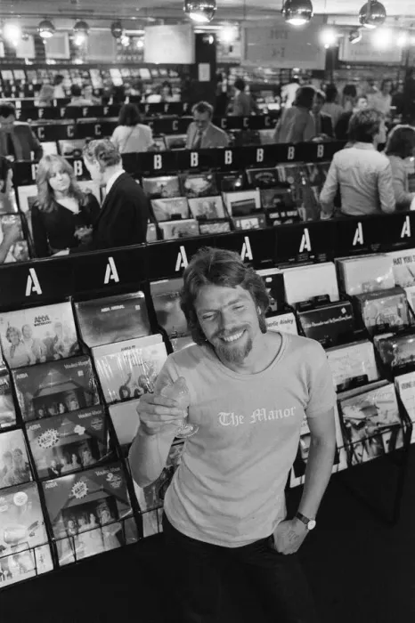 Framed Print : Richard Branson, 28 year old mastermind behind Virgin Music company