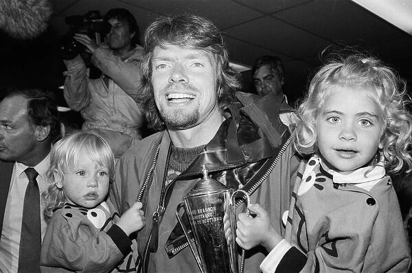 Richard Branson pictured with his two children Holly (RIGHT - 5