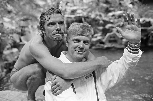 Richard Branson pictured with his co-pilot Per Linstrand