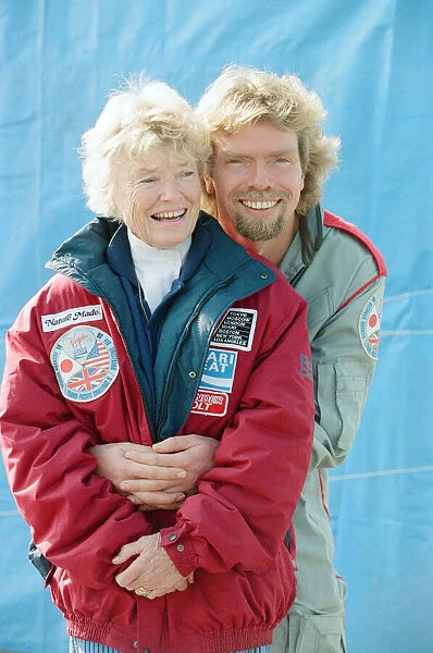 Richard Branson pictured with his mother. He is hoping to make the 6200 mile trip to