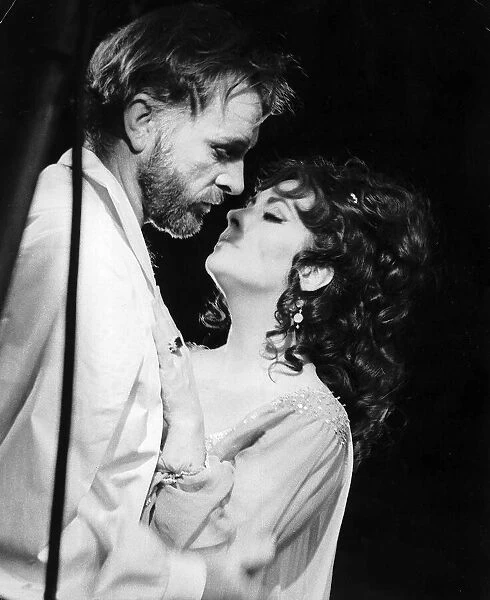 Richard Burton actor and wife Elizabeth Taylor in a play at The Oxford University