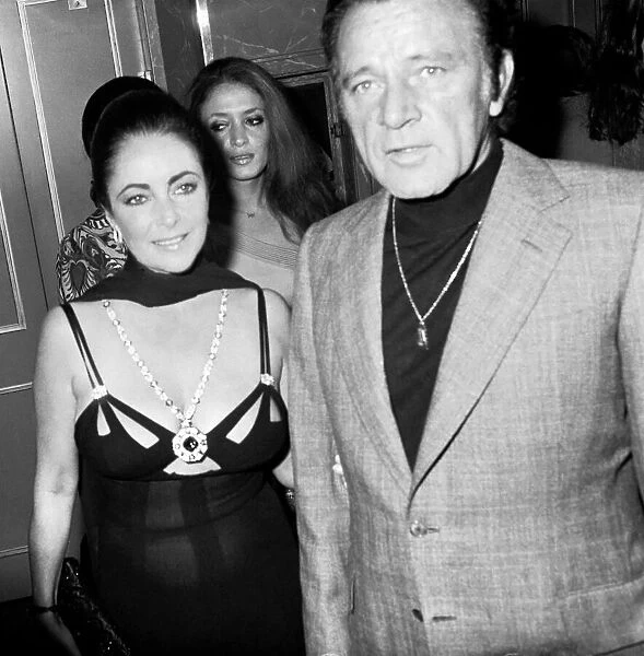 Richard Burton and Elizabeth Taylor. Near Riot broke out in the Dorchester hotel this