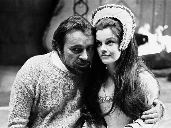 Richard Burton and Genevierer Bujold, his new leading lady