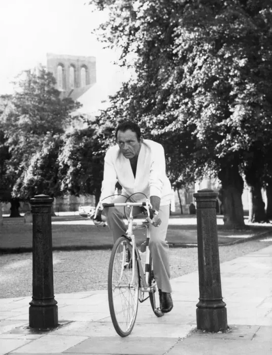 Framed Print : Richard Burton back in the saddle, the actor keeps fit in Winchester. August 1974 Framed Print : Richard Burton back in the saddle, the actor keeps fit in Winchester. August 1974