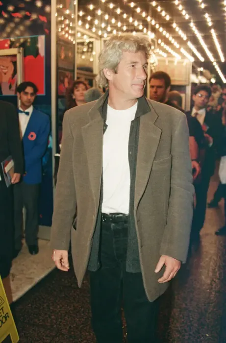 Framed Print : Richard Gere attends the London Film Premiere of The Walt Disney film, Pocahontas