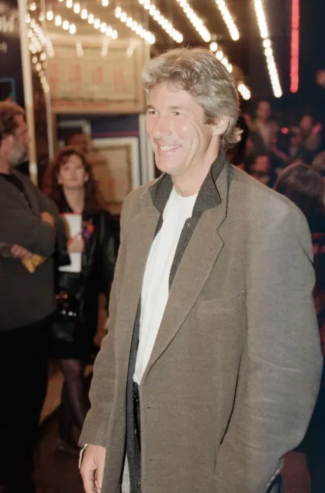 Framed Print : Richard Gere attends the London Film Premiere of The Walt Disney film, Pocahontas