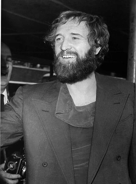 Richard Harris Irish actor at Heathrow Airport 1971