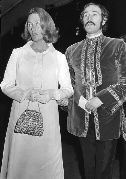 Richard Harris and wife Elizabeth at premiere of film Camelot - 19th November 1967