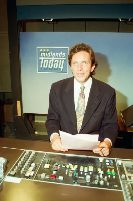 Framed Print : Richard Uridge, Newsreader, Midlands Today, BBC regional television news service for Framed Print : Richard Uridge, Newsreader, Midlands Today, BBC regional television news service for
