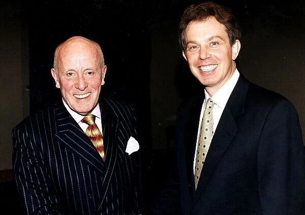 Richard Wilson actor at Hilton Hotel Glasgow pin striped suit with Tony Blair MP Leader