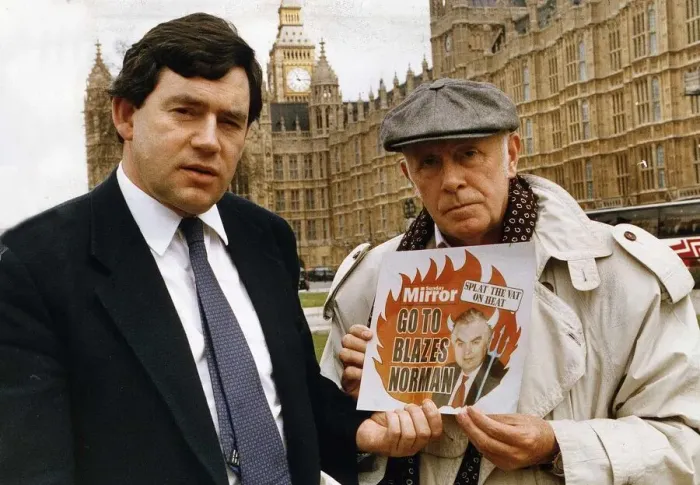 Framed Print : Richard Wilson who plays Victor Meldrew in the BBC Sit Com is pictured with Shadow Framed Print : Richard Wilson who plays Victor Meldrew in the BBC Sit Com is pictured with Shadow
