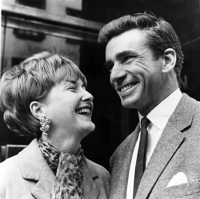 Framed Print : Richard Wyler actor with Fiancee Elizabeth Emerson October 1963 Framed Print : Richard Wyler actor with Fiancee Elizabeth Emerson October 1963