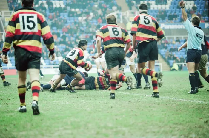 Framed Print : Richmond 40-22 London Scottish, English Rugby Union Premiership match at the Madejski Framed Print : Richmond 40-22 London Scottish, English Rugby Union Premiership match at the Madejski