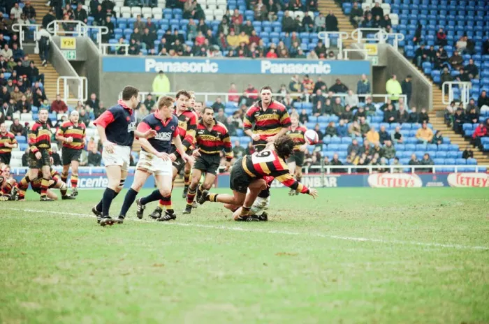 Framed Print : Richmond 40-22 London Scottish, English Rugby Union Premiership match at the Madejski Framed Print : Richmond 40-22 London Scottish, English Rugby Union Premiership match at the Madejski