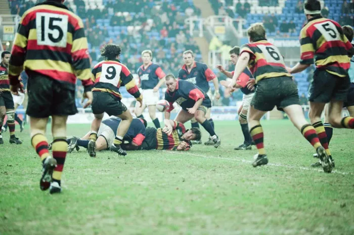 Framed Print : Richmond 40-22 London Scottish, English Rugby Union Premiership match at the Madejski Framed Print : Richmond 40-22 London Scottish, English Rugby Union Premiership match at the Madejski