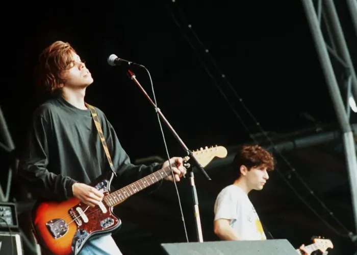 Framed Print : Ride on stage at Reading Festival 1990