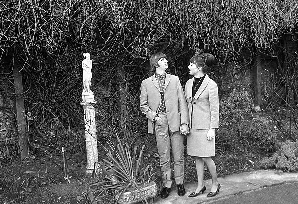 Ringo Starr 12th February 1965 and Wife Maureen Starr At their Home Mirrorpix