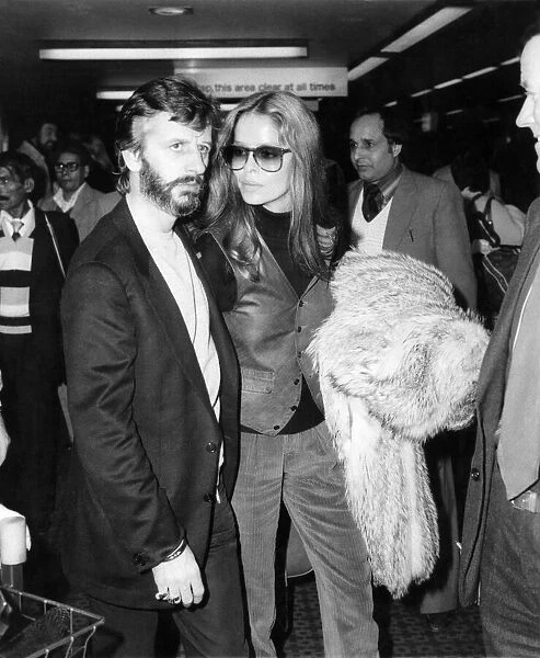 Ringo Starr and Barbara Bach, who have been dating for a year. April 1981 P017260
