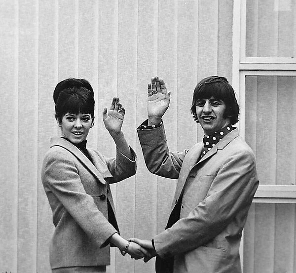 Ringo Starr with his bride Maureen Cox the day after their wedding at Caxton Hall London