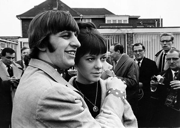 Ringo Starr with his bride Maureen Cox the day after their wedding at Caxton Hall London