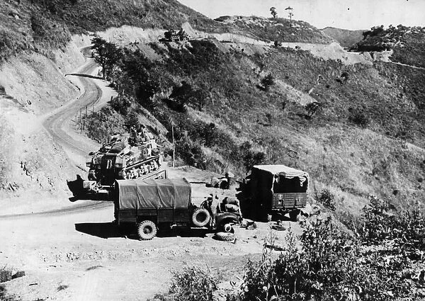 The road from Imphal to Tamu in Burma cleared by British sappers