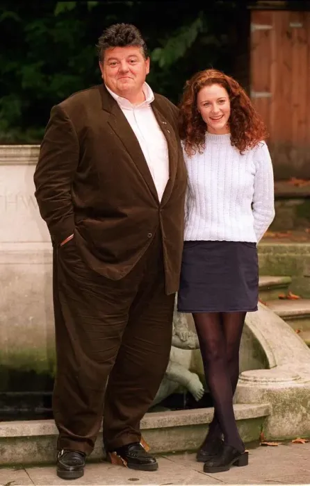 Framed Print : Robbie Coltrane actor and Geraldine Somerville actress promoting the new TV series of Framed Print : Robbie Coltrane actor and Geraldine Somerville actress promoting the new TV series of