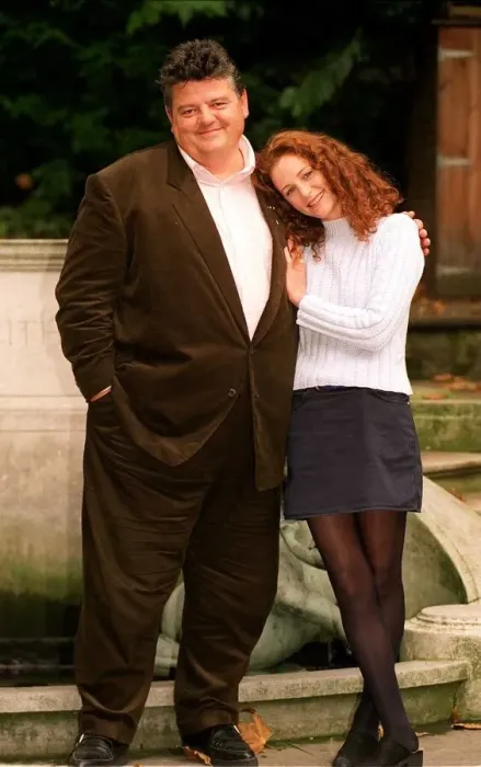 Framed Print : Robbie Coltrane actor and Geraldine Somerville actress promoting the new TV series of