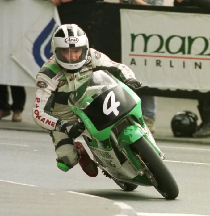 Framed Print : Robert Dunlop winner at the Isle of Man TT June 1998 despite having a broken leg Framed Print : Robert Dunlop winner at the Isle of Man TT June 1998 despite having a broken leg