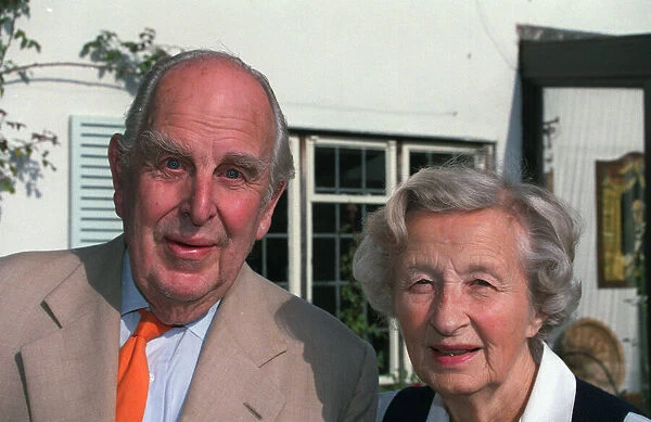 Robert Morley, actor, with his wife, Joan - October - 16  /  10  /  1990