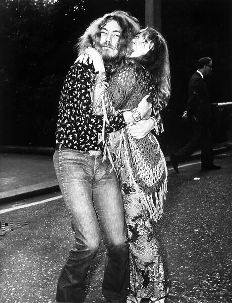 Robert Plant of Led Zeppelin and Sandy Denny, both voted top singers by melody maker pole