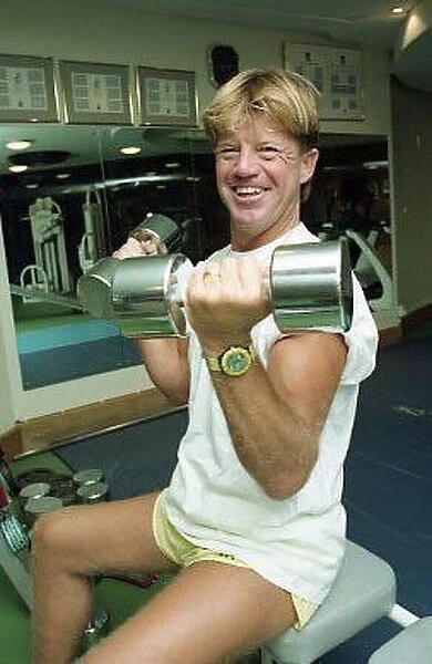 Robin Askwith, keeping fit in Birminghams Forte Spa for his starring part in Run for