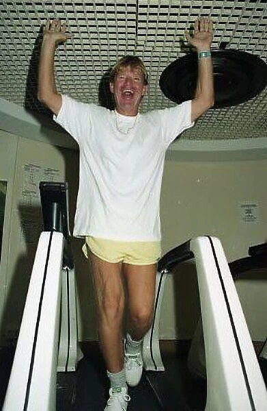 Robin Askwith, keeping fit in Birminghams Forte Spa for his starring part in Run for