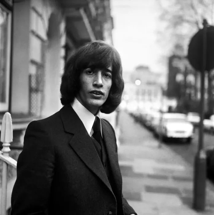 Framed Print : Robin Gibb of the Bee Gees pop group in London. April 1969