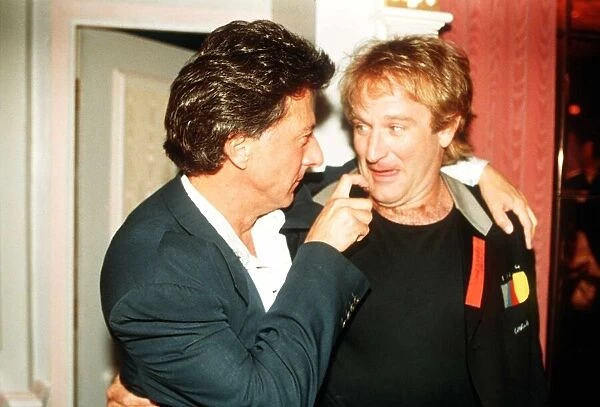 Robin Williams Actor at the royal premiere of Hook with co star Dustin Hoffman