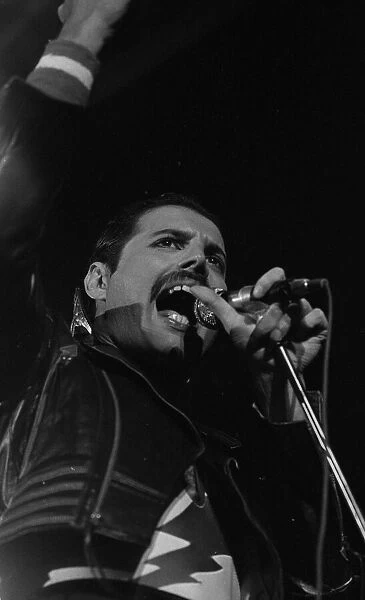 Rock group Queen in concert at the NEC Arena in Birmingham 31st August 1984