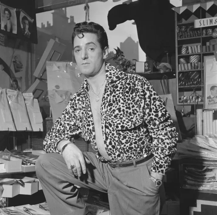 Framed Print : A Rock Hudson look a like models one of the unique dshirts desins to be found in Framed Print : A Rock Hudson look a like models one of the unique dshirts desins to be found in