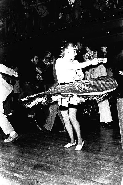 Rock and Roll dancers jiving on the dance floor at a Jerry Lee Lewis concert at