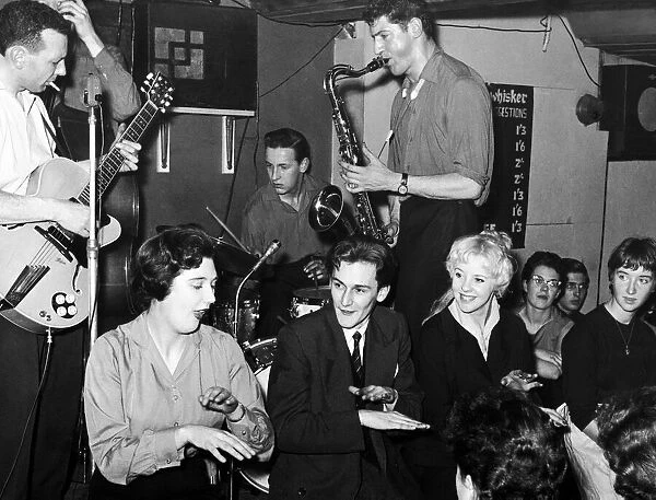 The Rock and Roll restaurant. People Hand Jive in front of the band. 27th November 1956