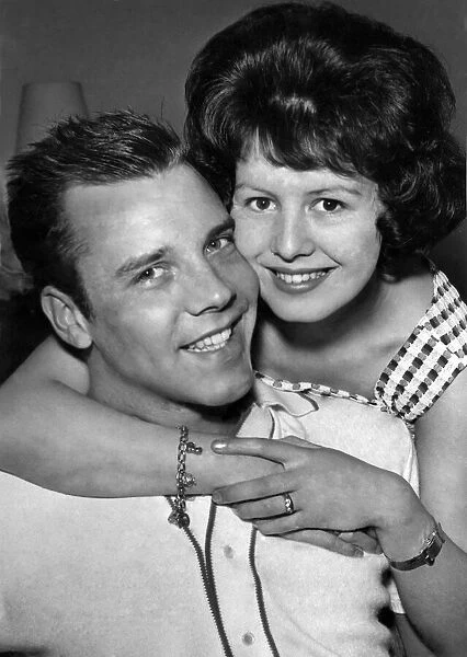 Rock and roll singer Marty Wilde and his wife. April 1960