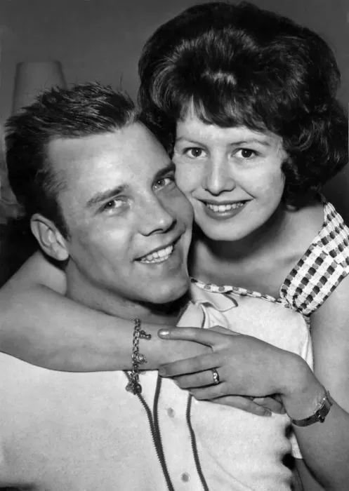 Framed Print : Rock and roll singer Marty Wilde and his wife. April 1960 Framed Print : Rock and roll singer Marty Wilde and his wife. April 1960